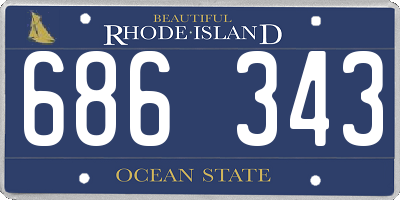RI license plate 686343