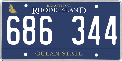 RI license plate 686344