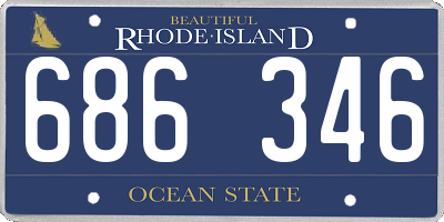 RI license plate 686346
