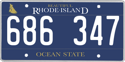 RI license plate 686347