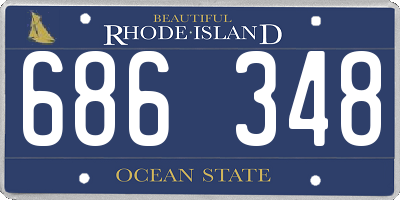 RI license plate 686348