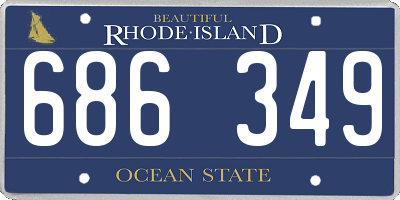 RI license plate 686349