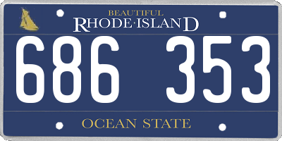 RI license plate 686353