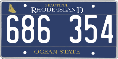 RI license plate 686354