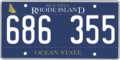 RI license plate 686355