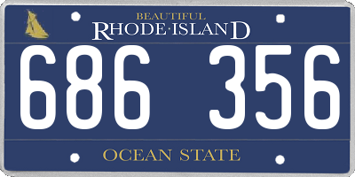 RI license plate 686356