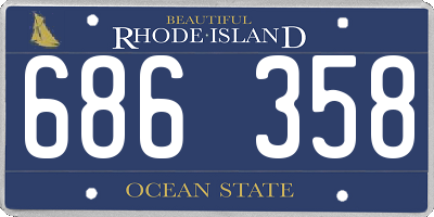 RI license plate 686358