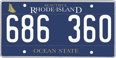 RI license plate 686360