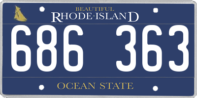 RI license plate 686363