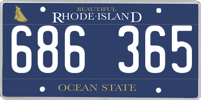 RI license plate 686365