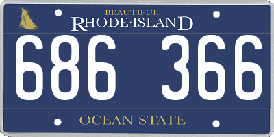 RI license plate 686366