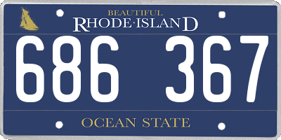 RI license plate 686367