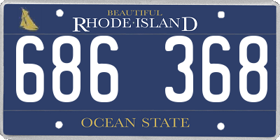 RI license plate 686368