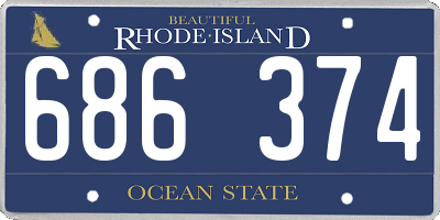 RI license plate 686374