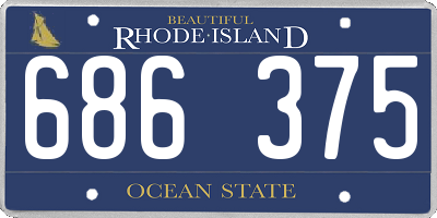 RI license plate 686375