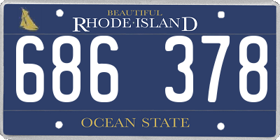 RI license plate 686378