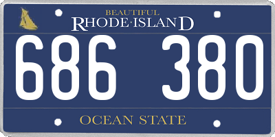 RI license plate 686380