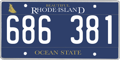 RI license plate 686381
