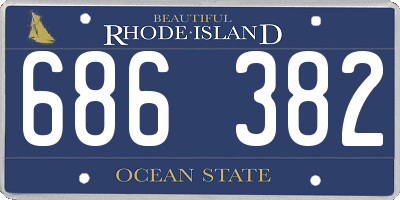 RI license plate 686382
