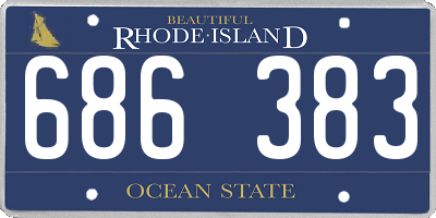 RI license plate 686383