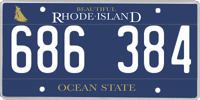 RI license plate 686384