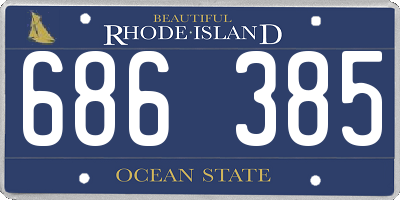 RI license plate 686385