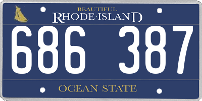 RI license plate 686387