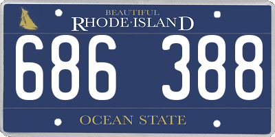 RI license plate 686388