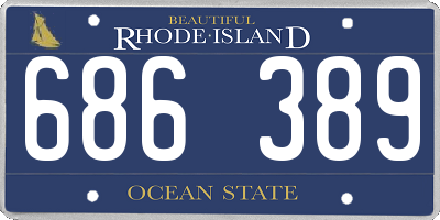RI license plate 686389