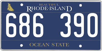 RI license plate 686390