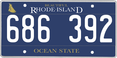 RI license plate 686392