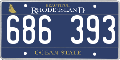 RI license plate 686393