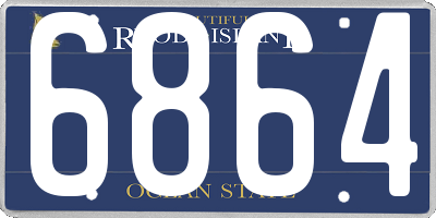 RI license plate 6864