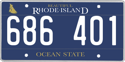 RI license plate 686401