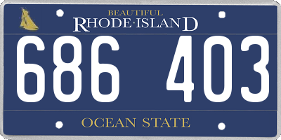 RI license plate 686403