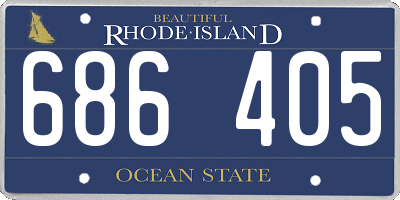 RI license plate 686405