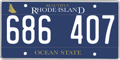 RI license plate 686407