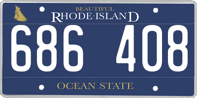 RI license plate 686408