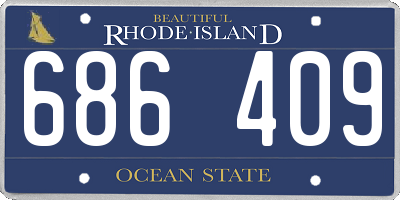 RI license plate 686409