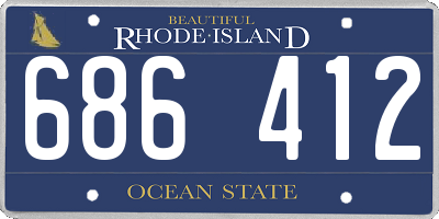 RI license plate 686412