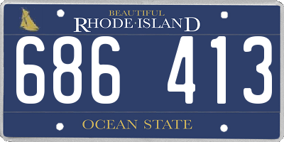 RI license plate 686413