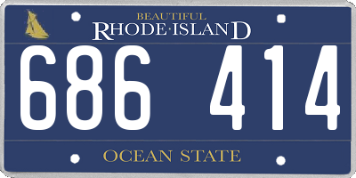 RI license plate 686414