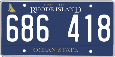 RI license plate 686418