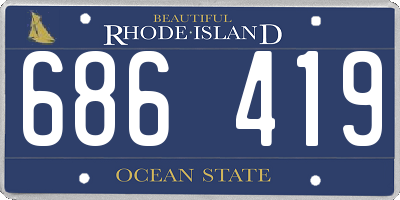 RI license plate 686419