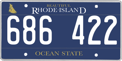 RI license plate 686422
