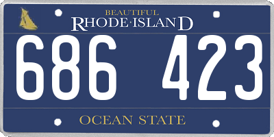RI license plate 686423