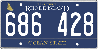 RI license plate 686428
