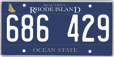 RI license plate 686429