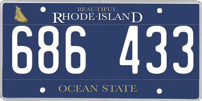 RI license plate 686433