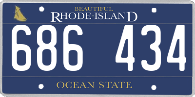 RI license plate 686434